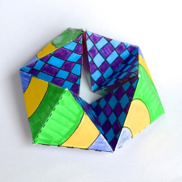 Image for event: 3D Flexagons: Teen To-Go Craft Kit