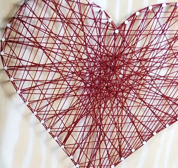 Image for event: String-Art Hearts