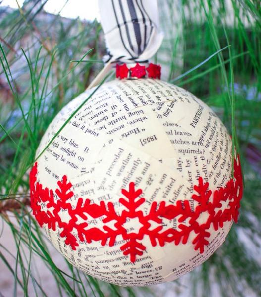 Image for event: DIY Holiday Book Page Ornaments